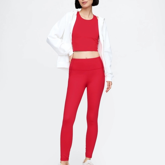 GAP Red Leggings High Waist Stretchy Bottoms - Picture 5 of 5